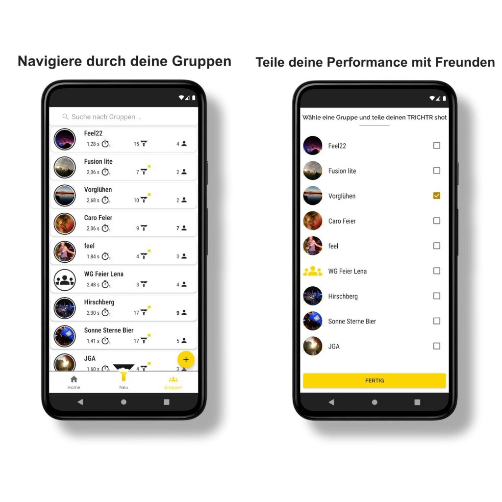 TRICHTR App – Highscores nach SPEED Kit Montage
